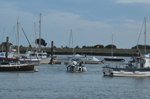 De watertaxi in Brightlingsea.