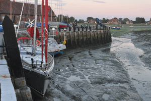 Droogvallen bij Bosham.