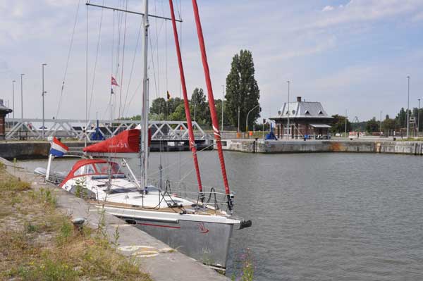 Kattendijksluis in Antwerpen.