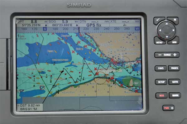 Stroom en wind tegen op de Westerschelde.