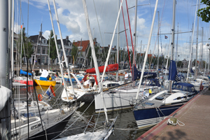 In de haven van Harlingen.