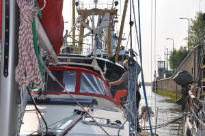 In de sluis bij Stellendam